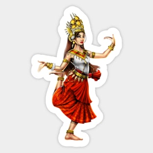 Khmer Cambodian Apsara Dancer Sticker